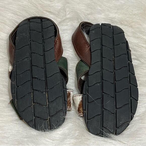 Brother Vellies Tyre Green Suede Cow Hair Recycled Tire Soles Sandals -- 9 - Picture 8 of 9